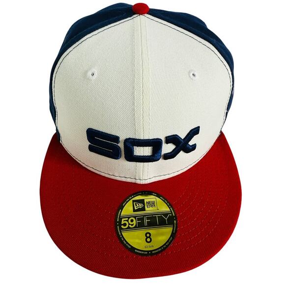 Chicago White Sox Hat MLB New Era 59Fifty Fitted Size 8 Baseball Streetwear NWT - Picture 1 of 4
